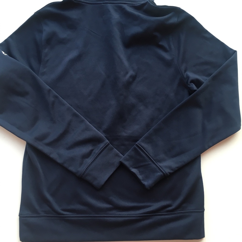 NWT New England Patriots Majestic Therma Hoodie Small Sweatshirt Navy Multi - Picture 4 of 4